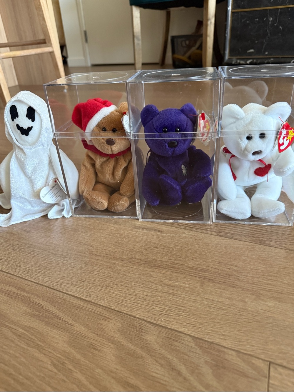 Vintage Ty Beanie Babies Lot of 4: Sheets, Princess, Valentino, 1997 Teddy Plush